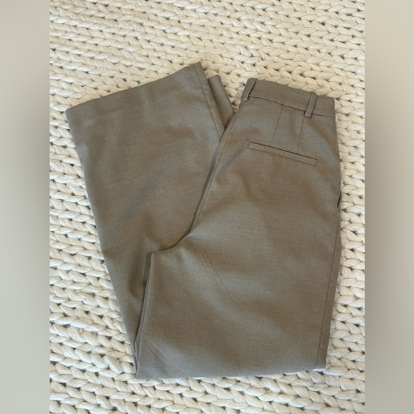 H&M Tan Wide Leg Pants High Waist Size 4 - Picture 6 of 9